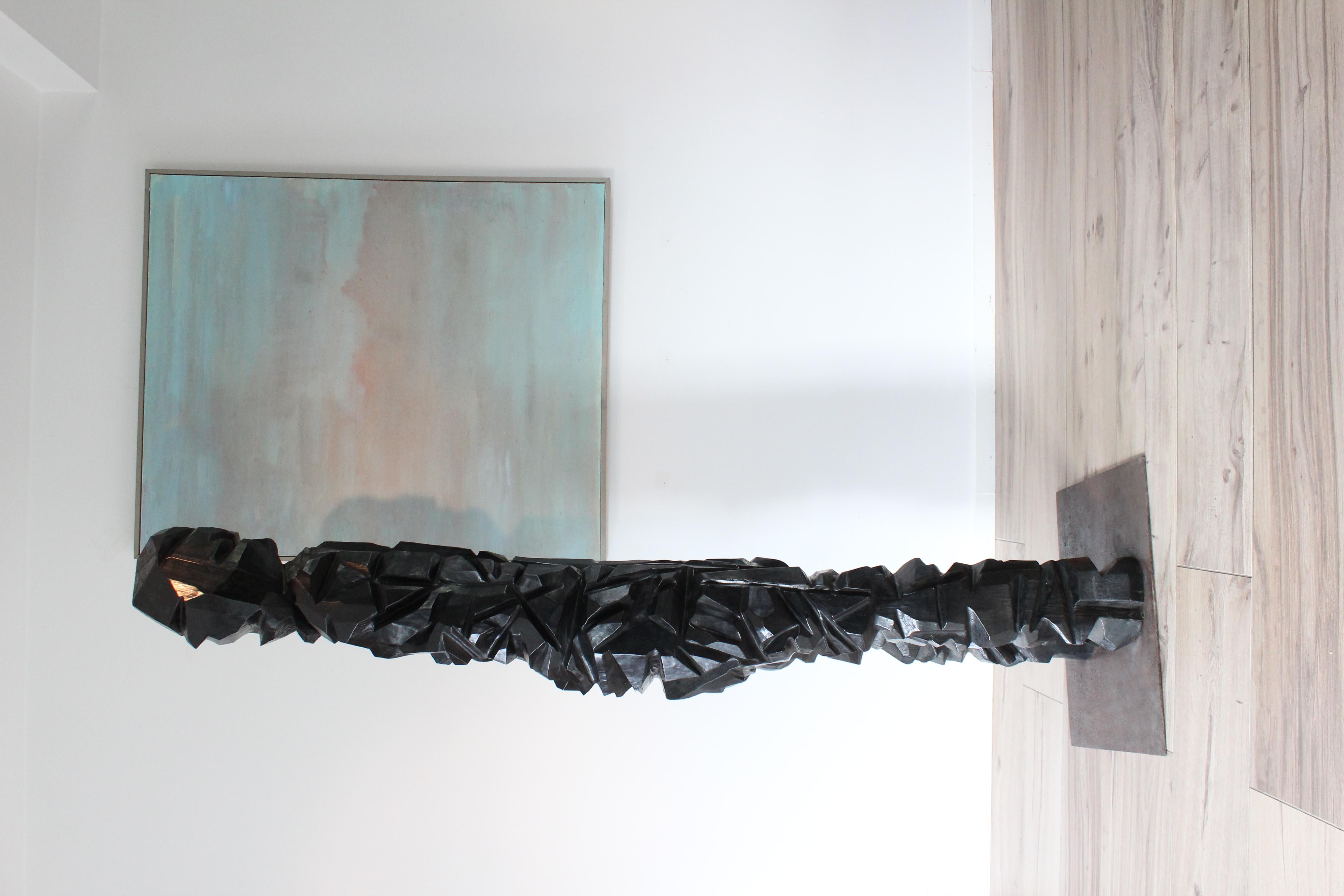 Bois Sculpture totem cubiste en bois en vente