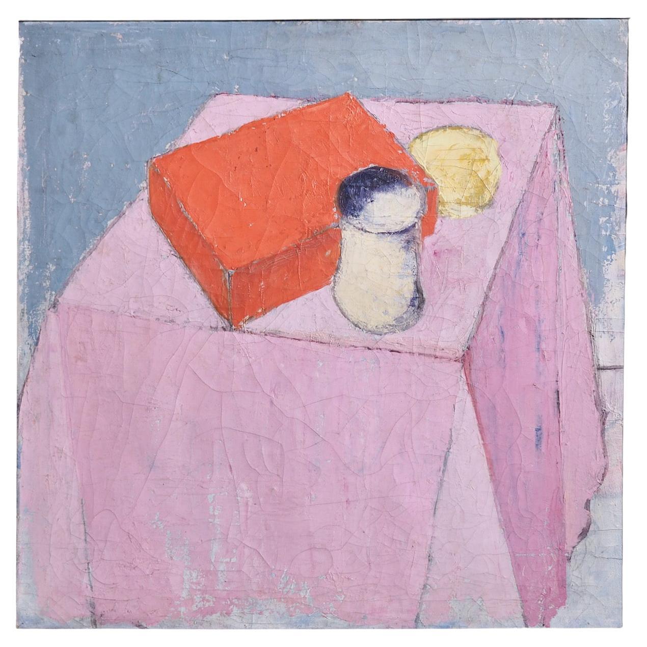 Cubistic Still-Life Painting, 20th C For Sale