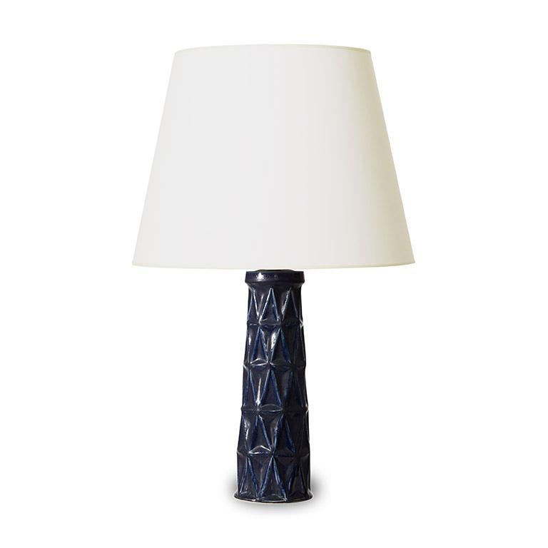 Cubistic Table Lamps with Faceted Reliefs Designed by Leon Galleto for Saxbo (Art déco) im Angebot
