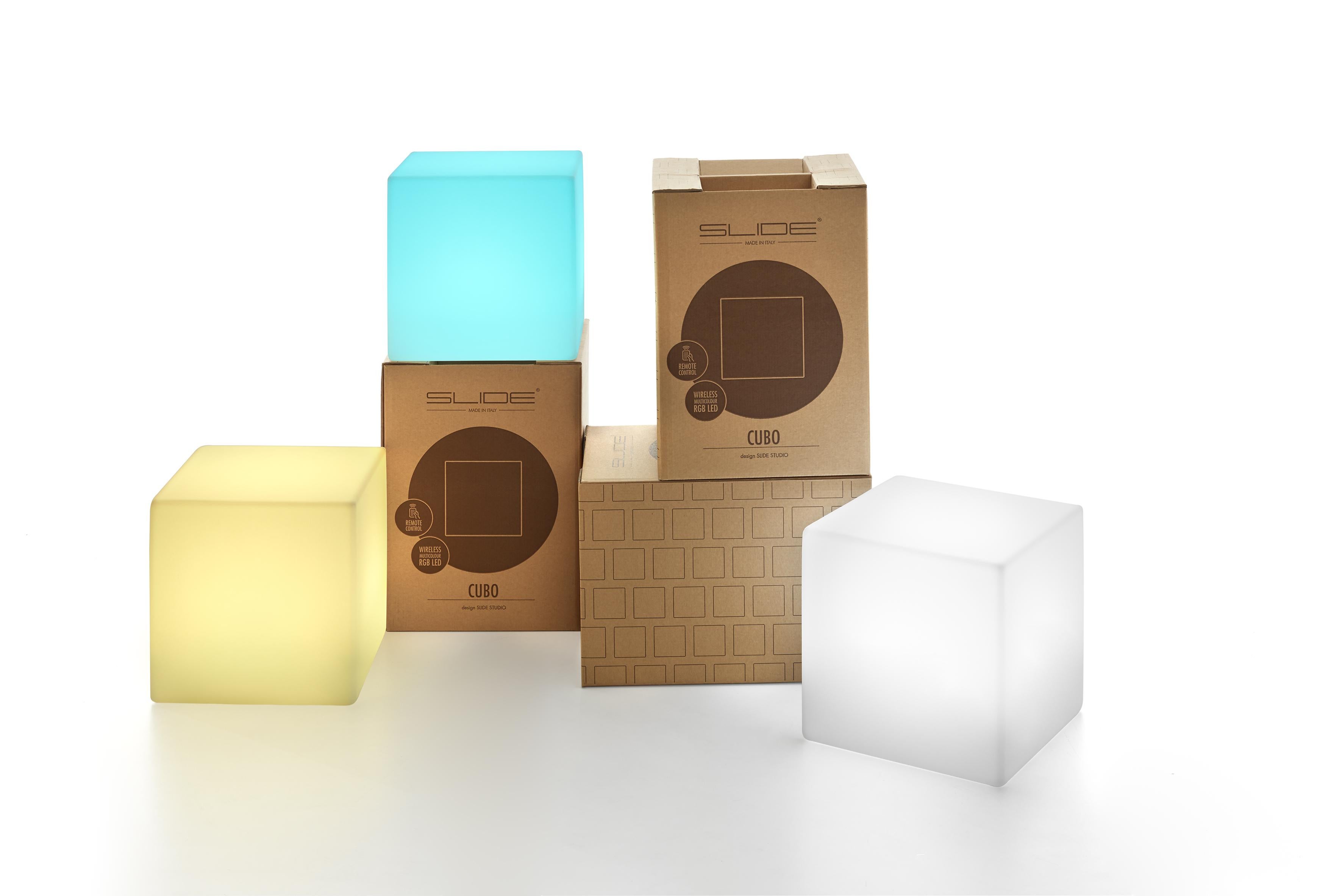 Italian Cubo 25 LED Table Lamp by SLIDE Studio For Sale