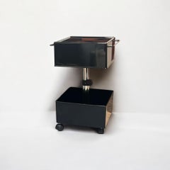Carro de almacenaje CUBO Bar Cart de Studio Magis en negro brillante, años 70