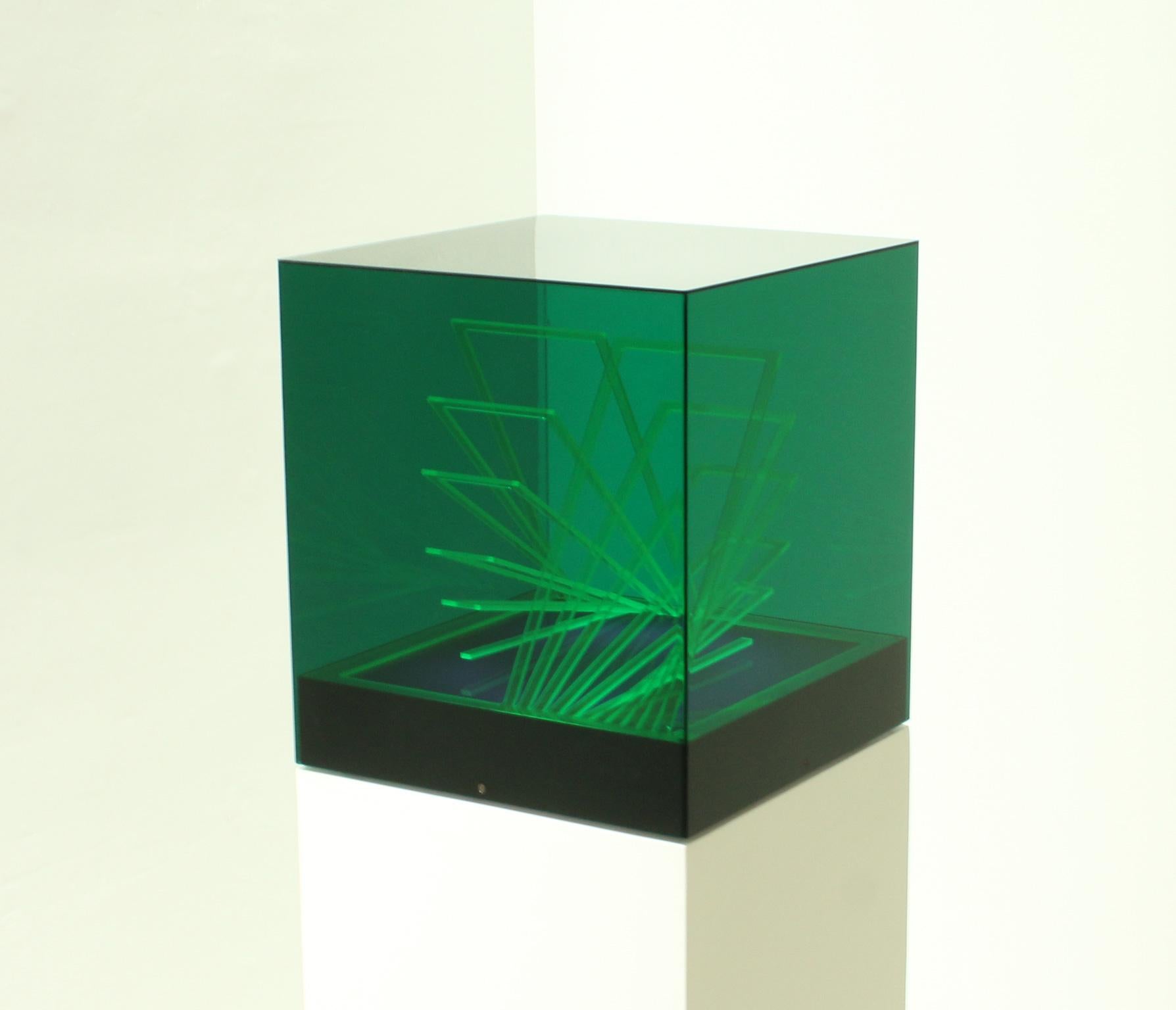 Cubo di Teo Illuminated Sculpture by James Rivière For Sale 2