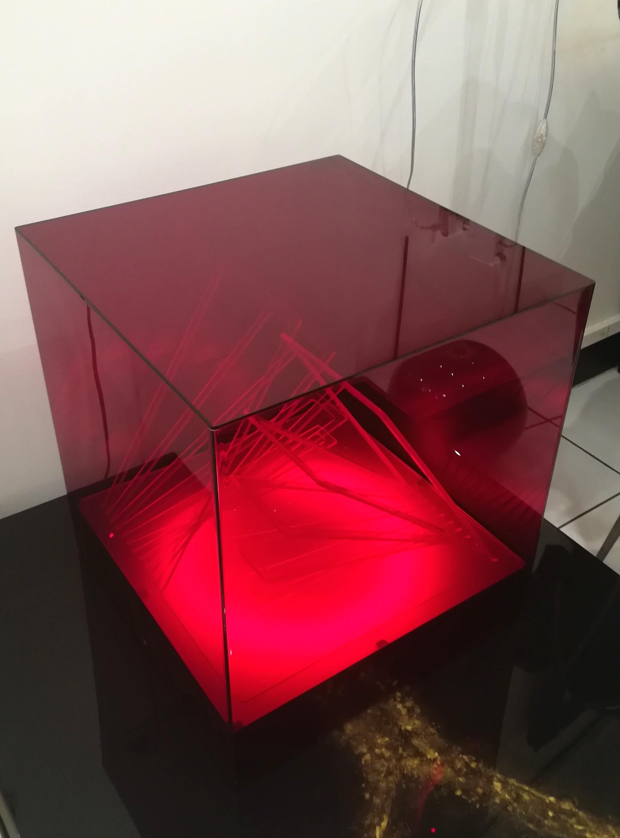 Lampe de bureau « Cubo di Teo » Struttura Evoluzione Ritmo Zig Zag de James Riviere  en vente 3