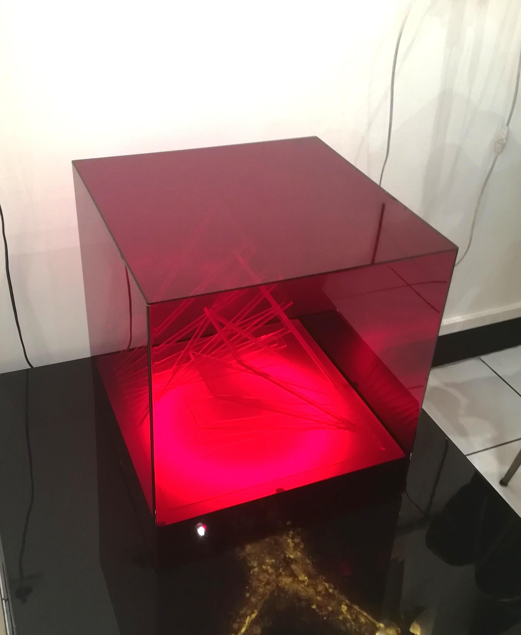 Lampe de bureau « Cubo di Teo » Struttura Evoluzione Ritmo Zig Zag de James Riviere  en vente 1