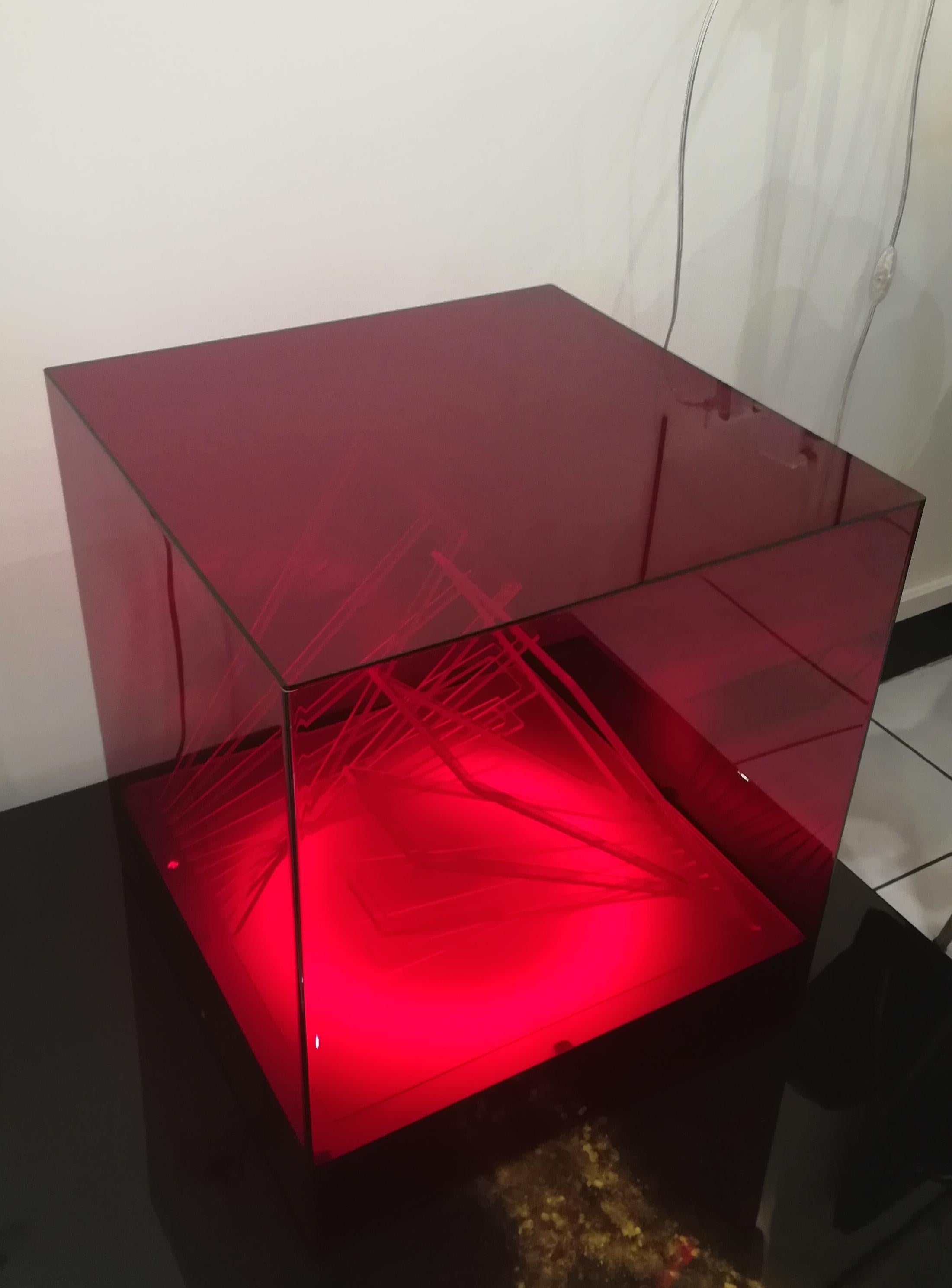 Lampe de bureau « Cubo di Teo » Struttura Evoluzione Ritmo Zig Zag de James Riviere  en vente 2