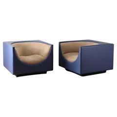 "Cubo" Lounge Chairs by Jorge Zalszupin