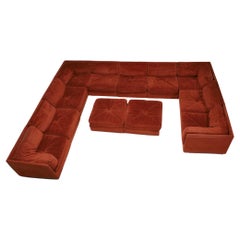 Cubo Sectional in Velvet by Selig, 12 Pieces