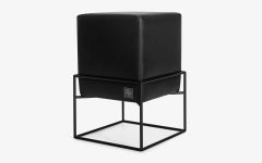 Cubo Stackable Pouf Black by Lagu