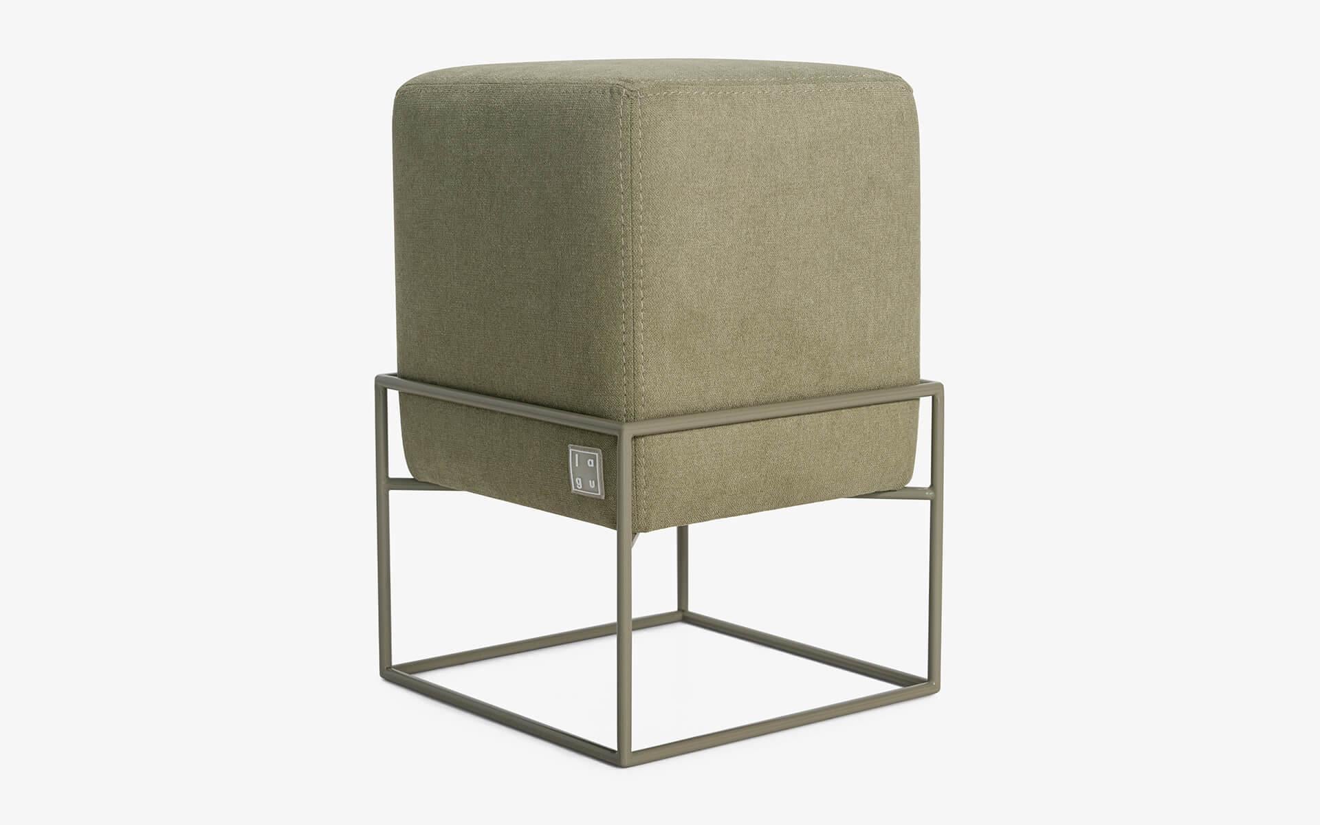 Puf apilable Cubo Verde by Lagu Moderno de mediados de siglo en venta