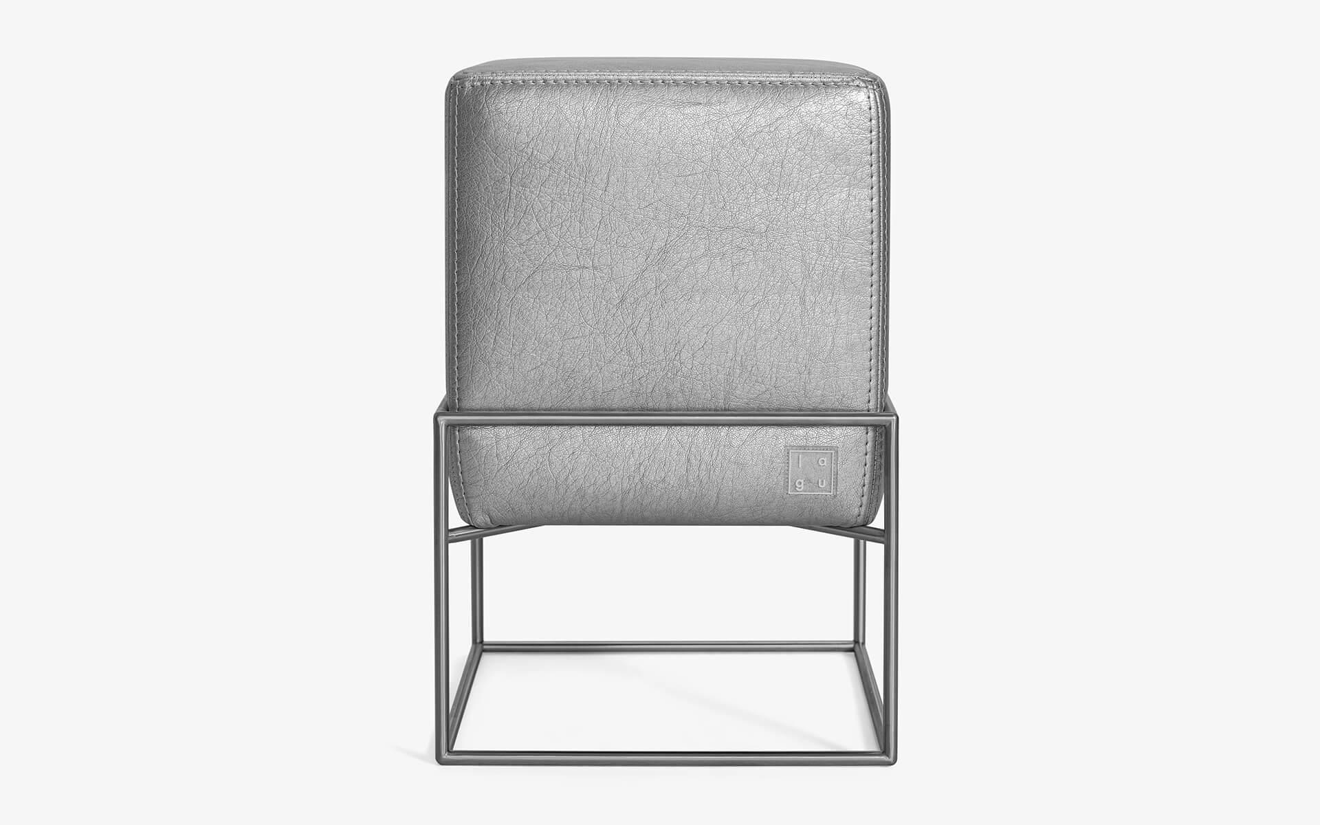 Mid-Century Modern Cubo Stackable Pouf Metalic by Lagu For Sale
