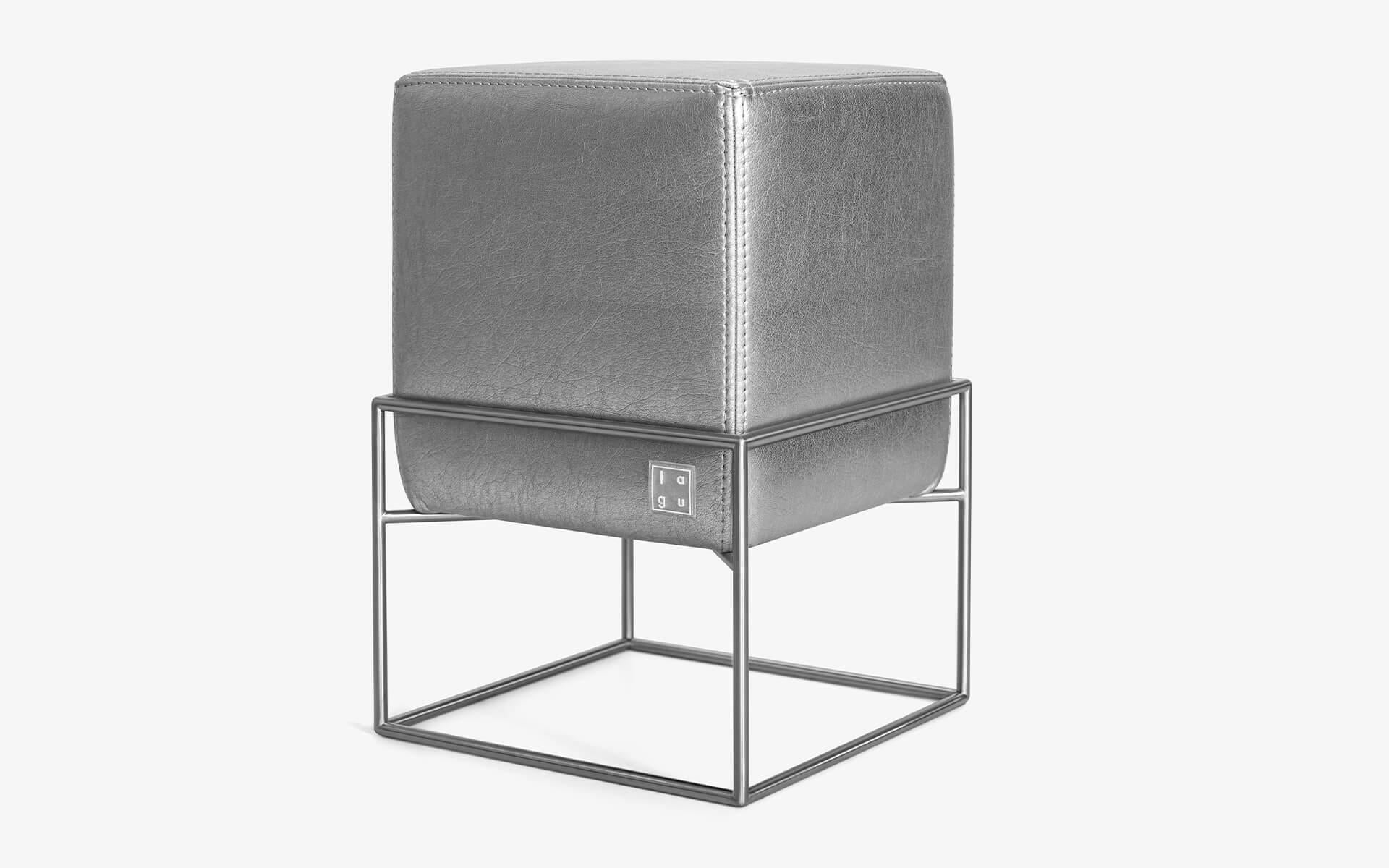Turkish Cubo Stackable Pouf Metalic by Lagu For Sale