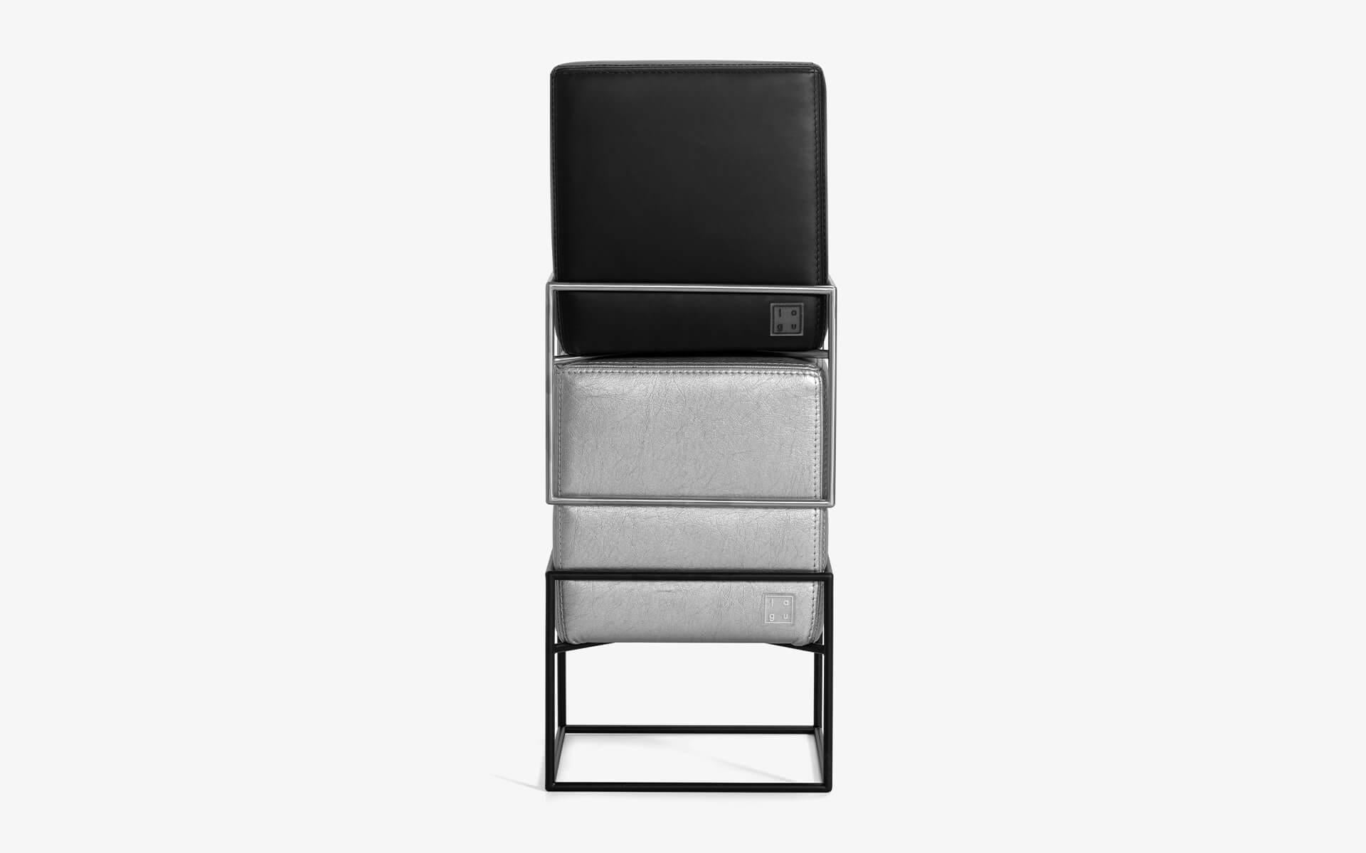 Cubo Stackable Pouf Metalic by Lagu For Sale 1