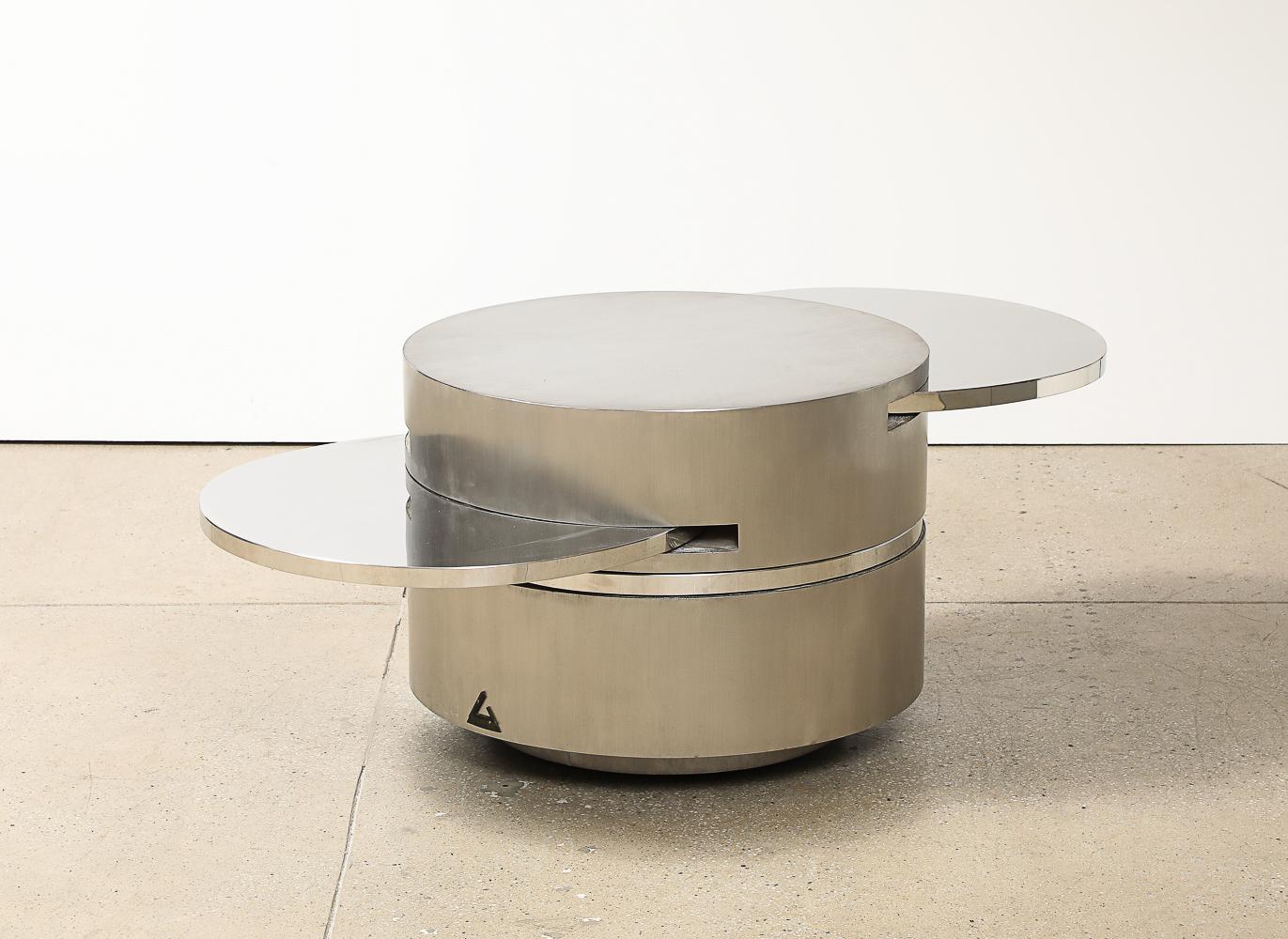 Mid-Century Modern Cubo Tondo Coffee Table by Gabriella Crespi