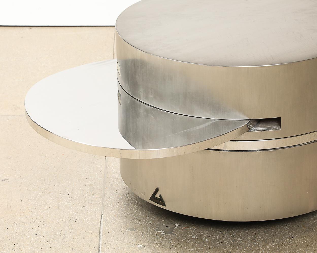 Italian Cubo Tondo Coffee Table by Gabriella Crespi