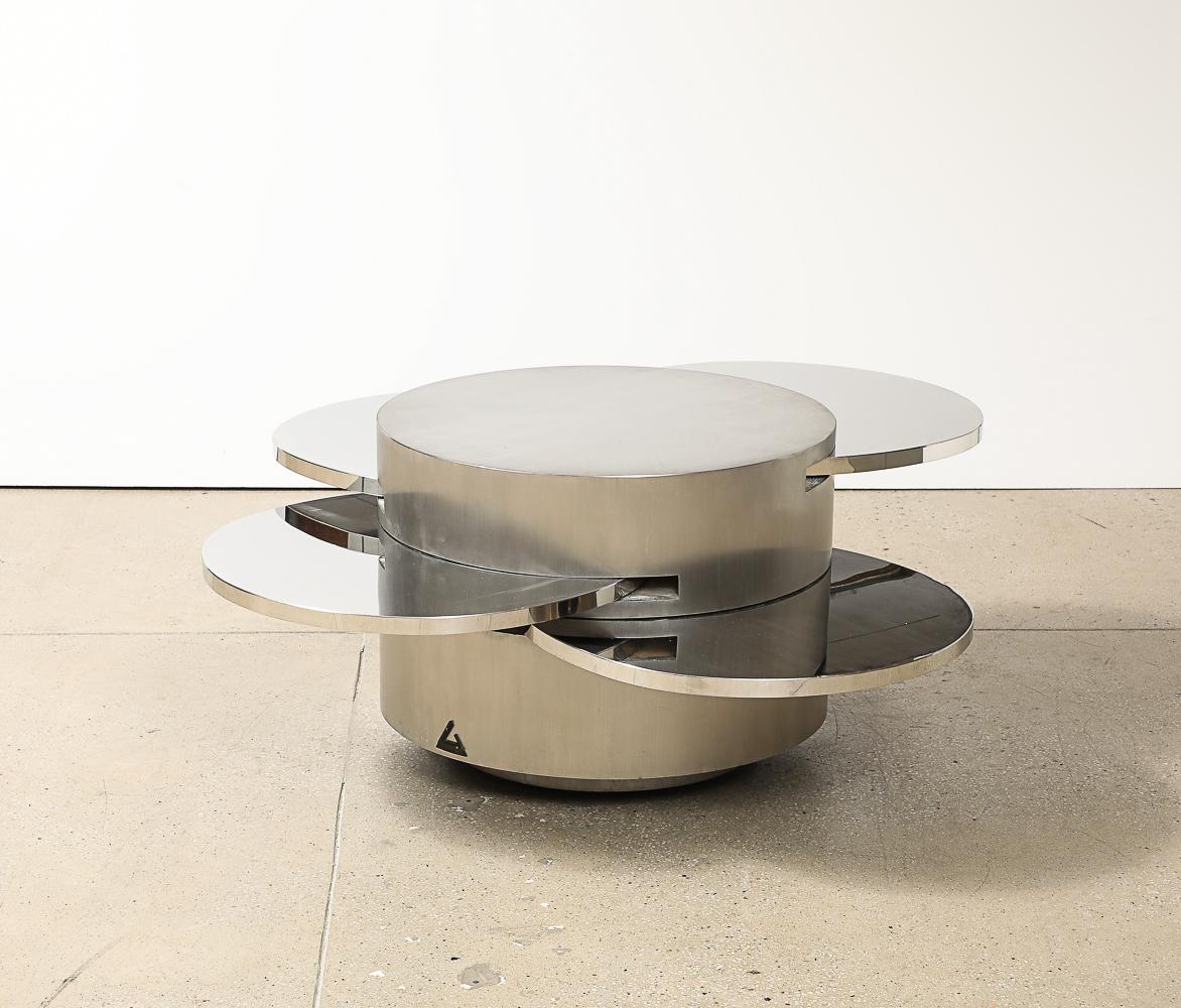 Hand-Crafted Cubo Tondo Coffee Table by Gabriella Crespi