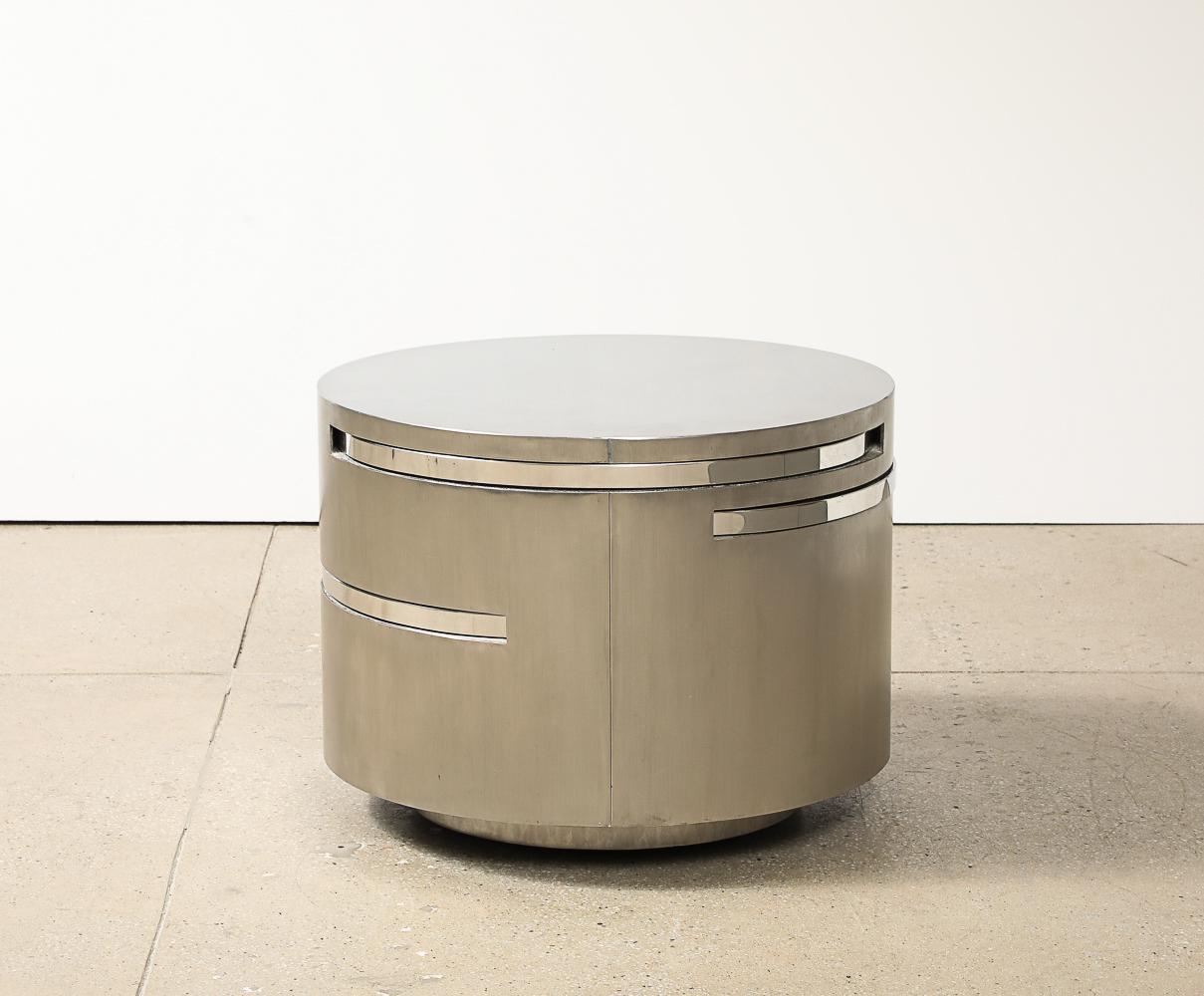 Cubo Tondo Coffee Table by Gabriella Crespi In Good Condition In New York, NY