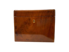 Boîte à coffret Biedermeier cubique, acajou, de Vienne, vers 1830