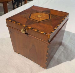 Cuboid Jewelry Box, Walnut, Ebony, Mother of Pearl, Austria/Vienna, circa 1830