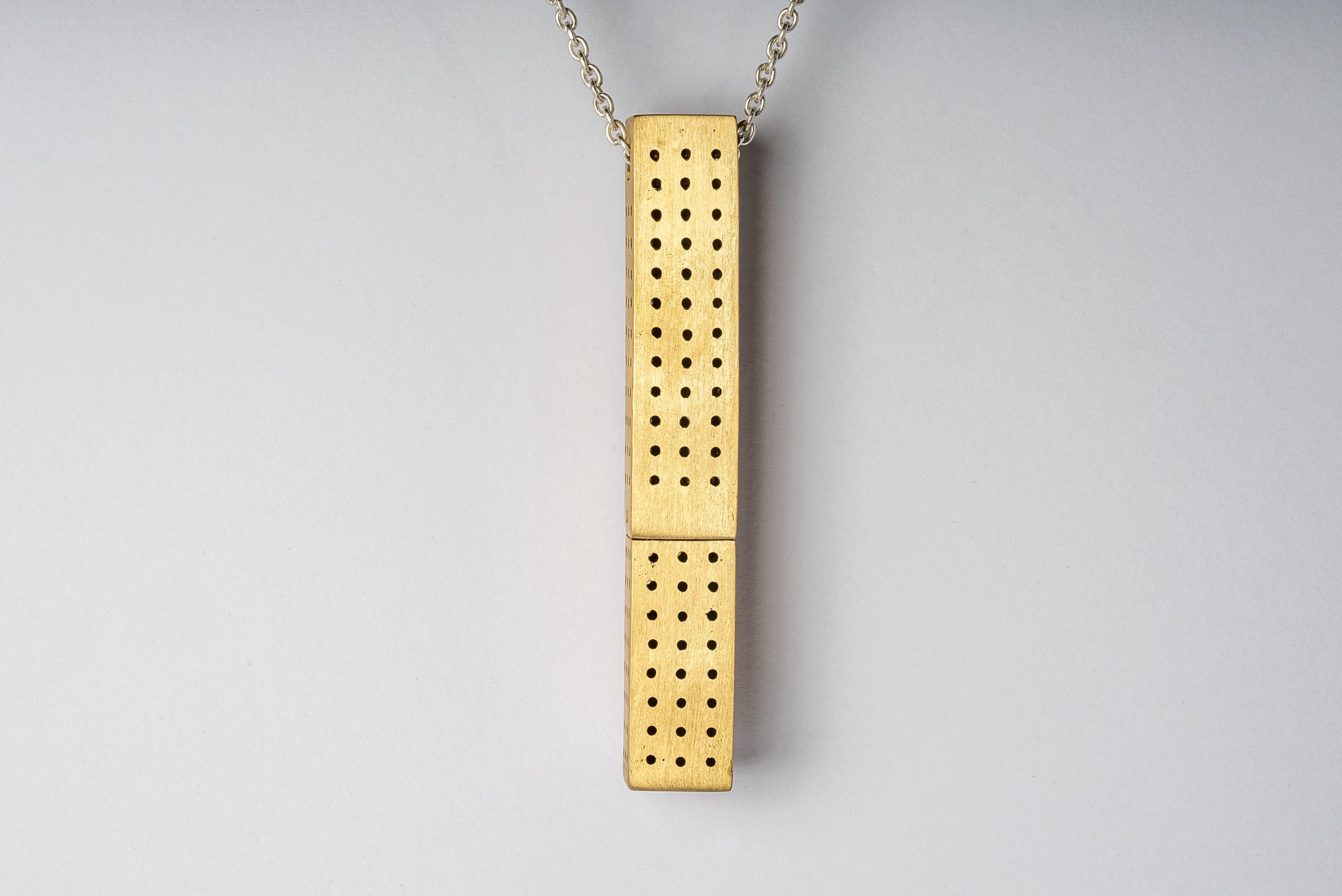 Women's or Men's Cuboid Necklace (Amber Box, MR+MA) For Sale