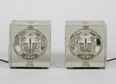 Cubosfera Glass Table Lamps by Alessandro Mendini for Fidenza Vetraria, c.1968