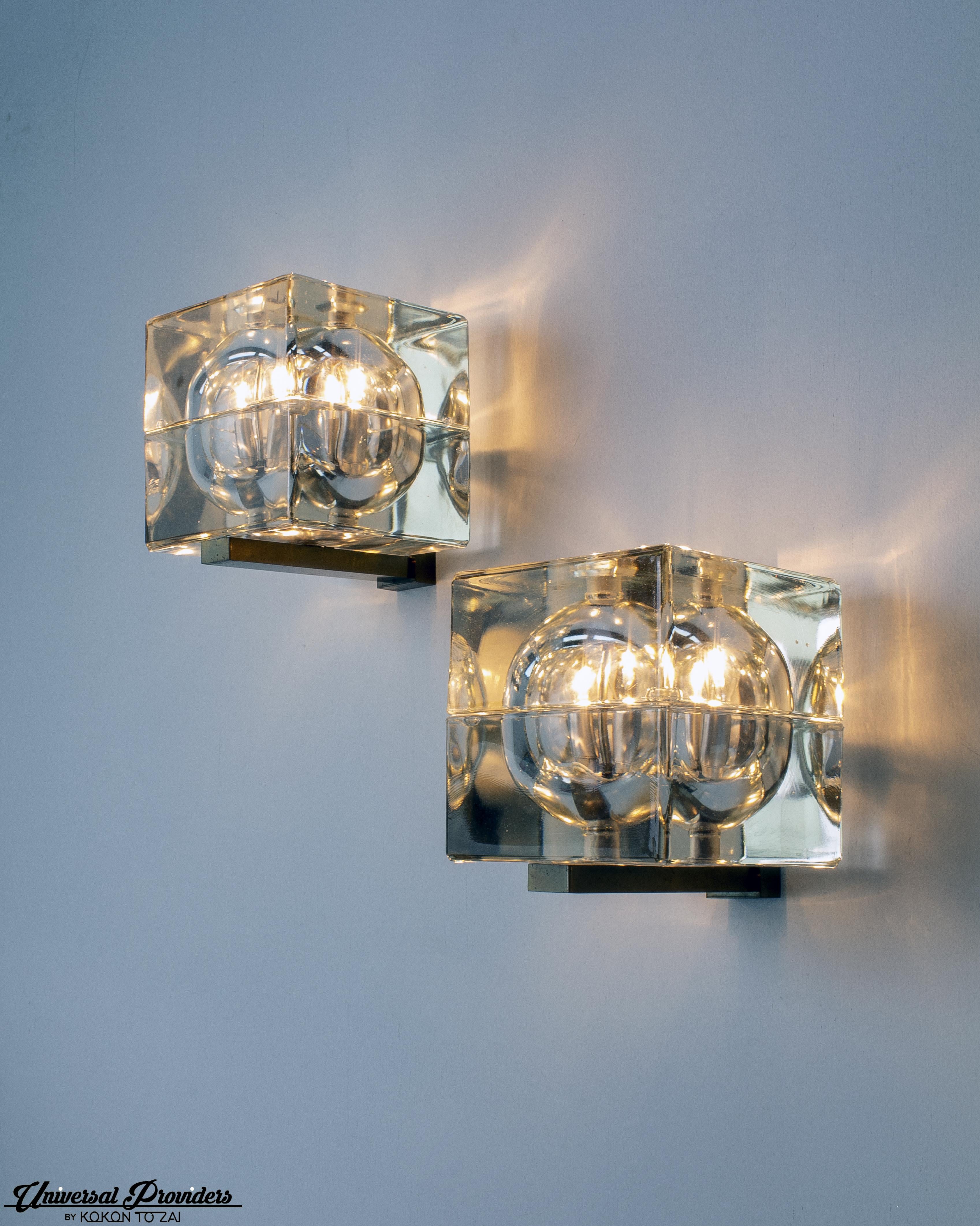 Cubosfera Sconces by Alessandro Mendini, Circa 1968 In Good Condition In Notting Hill, GB