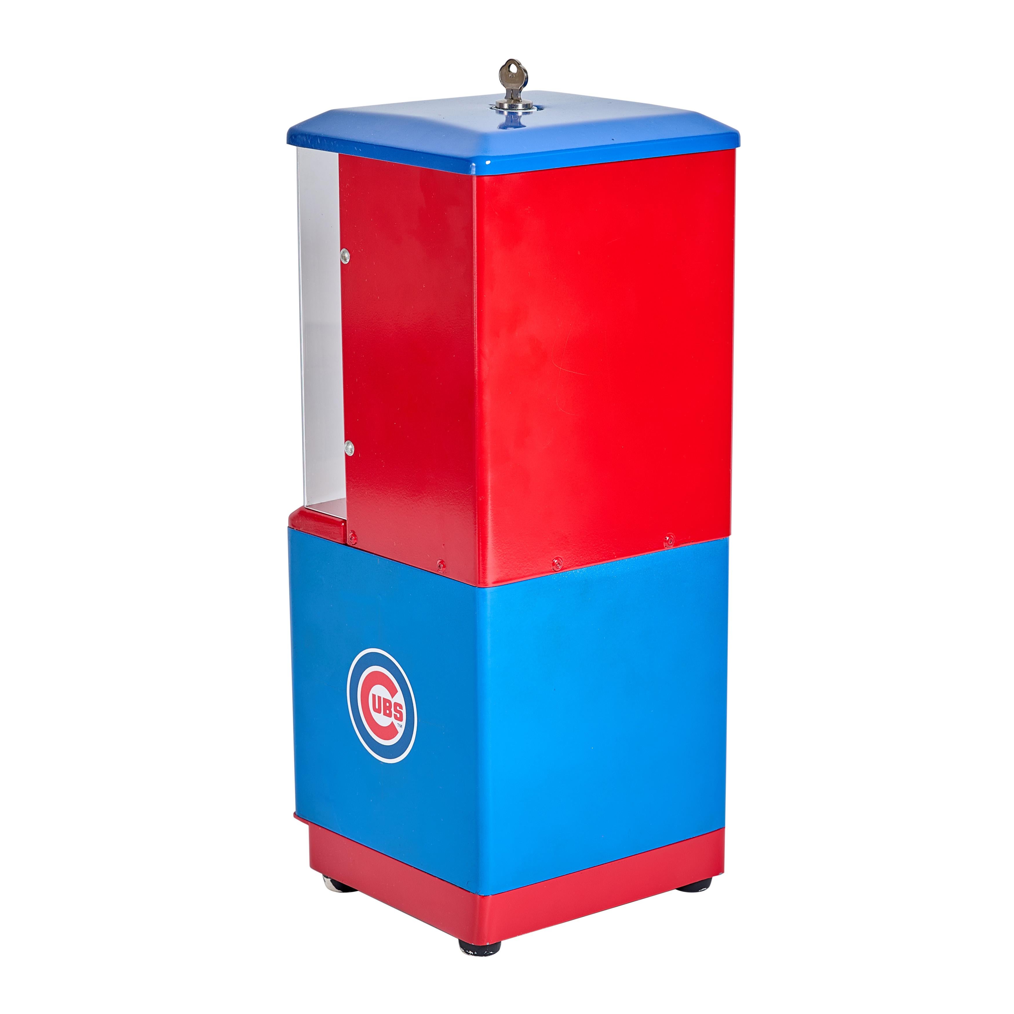 Cubs Themed Gum Ball Machine by Northwestern In Good Condition In Chicago, IL