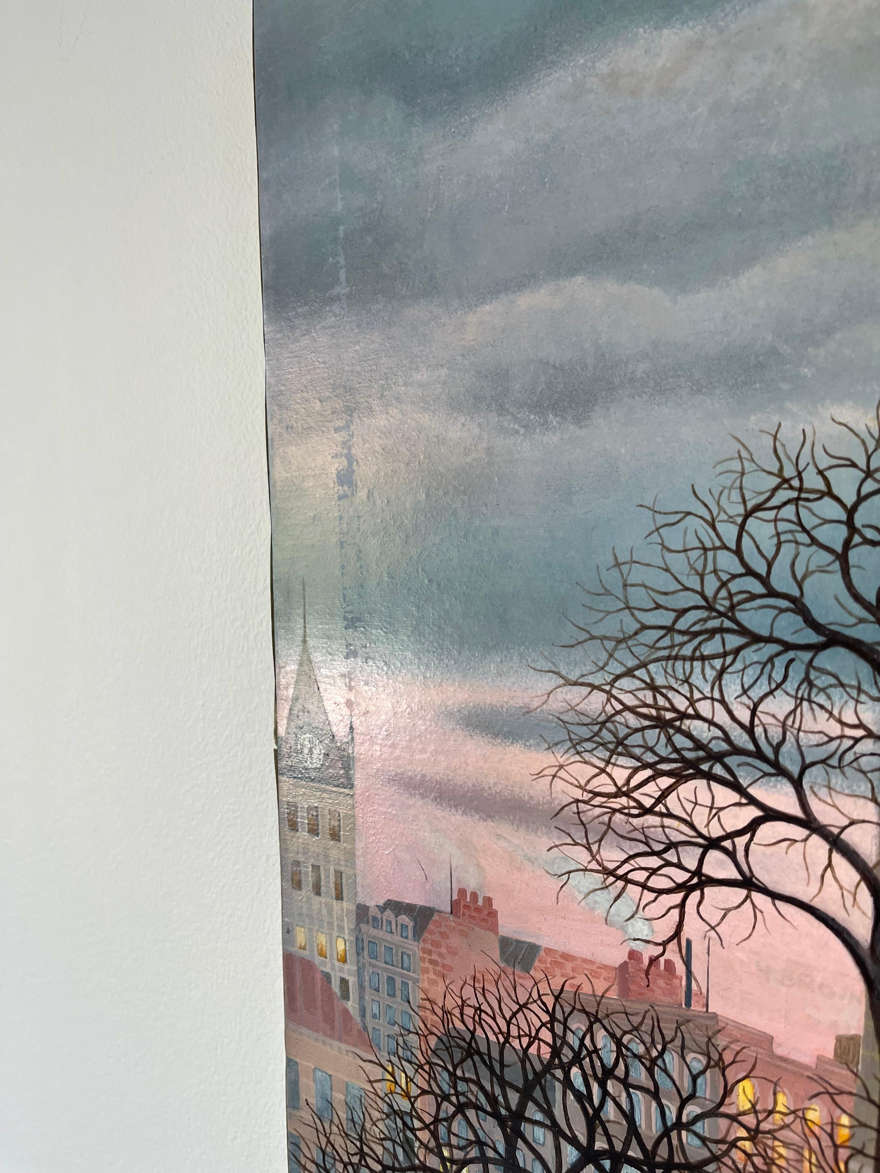 Das Flatiron-Gebäude  24x36, Ölgemälde – Painting von Cuca Romley