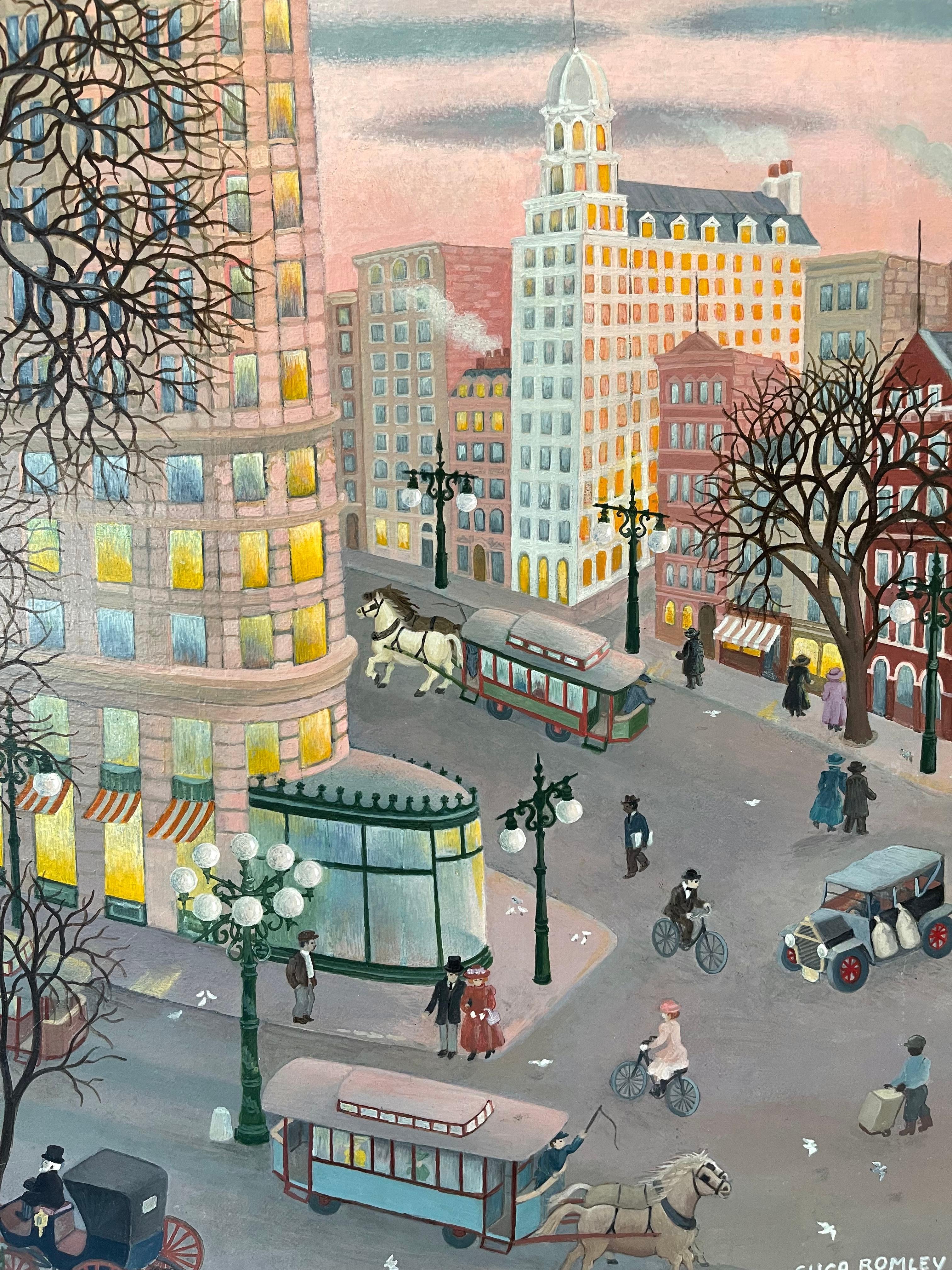 Le Flatiron Building  Peinture à l'huile 24x36  - Contemporain Painting par Cuca Romley