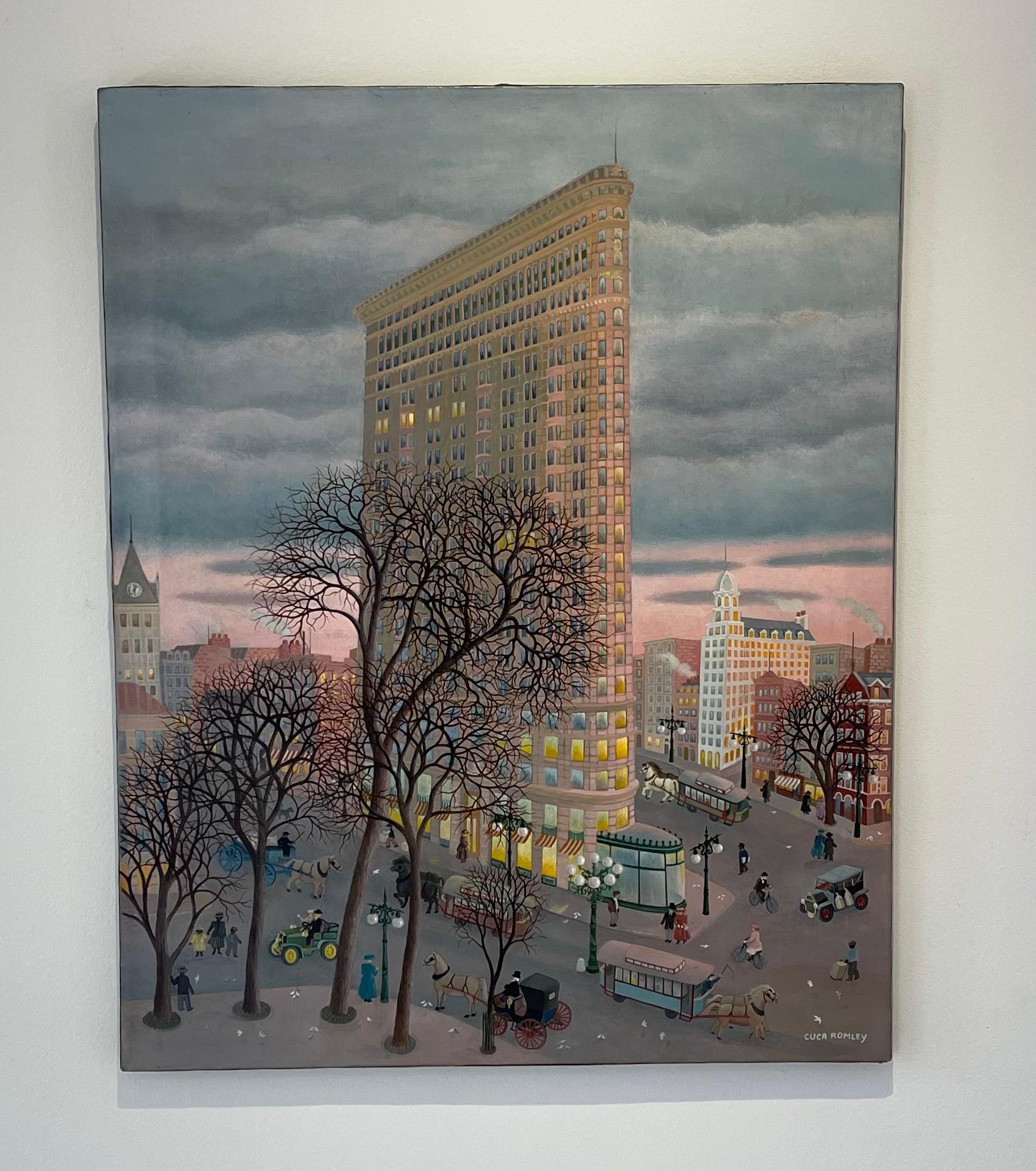 The Flatiron Building  24”x36” Oil Painting  For Sale 4
