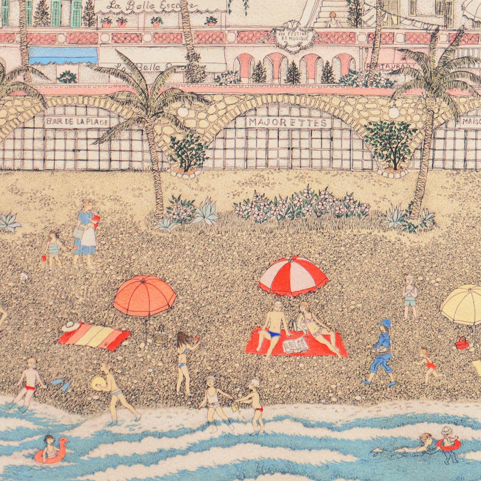 'Beach at Menton', Paris, Ecole des Beaux-Arts, New York, Woman Artist, Madrid For Sale 1