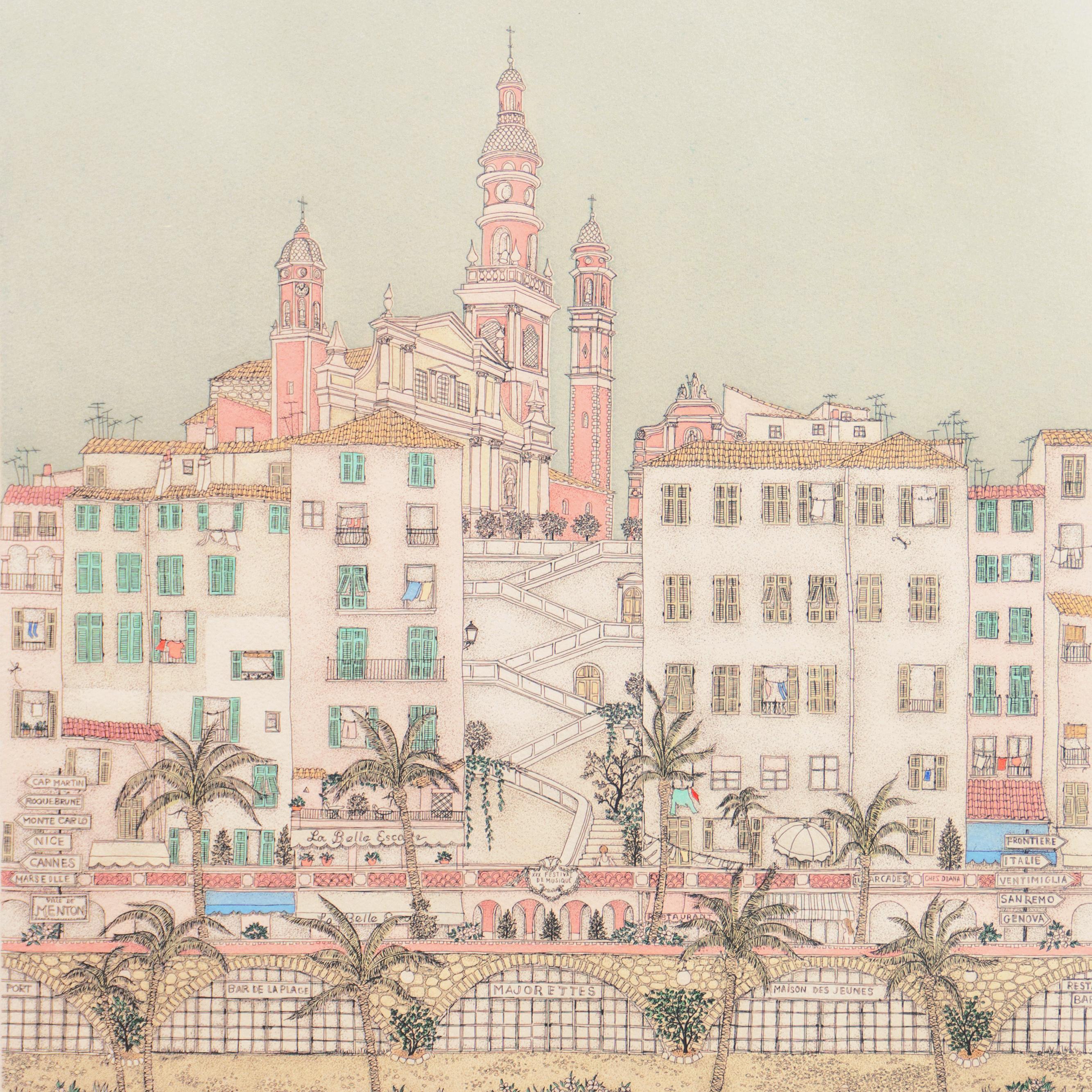 'Beach at Menton', Paris, Ecole des Beaux-Arts, New York, Woman Artist, Madrid For Sale 2