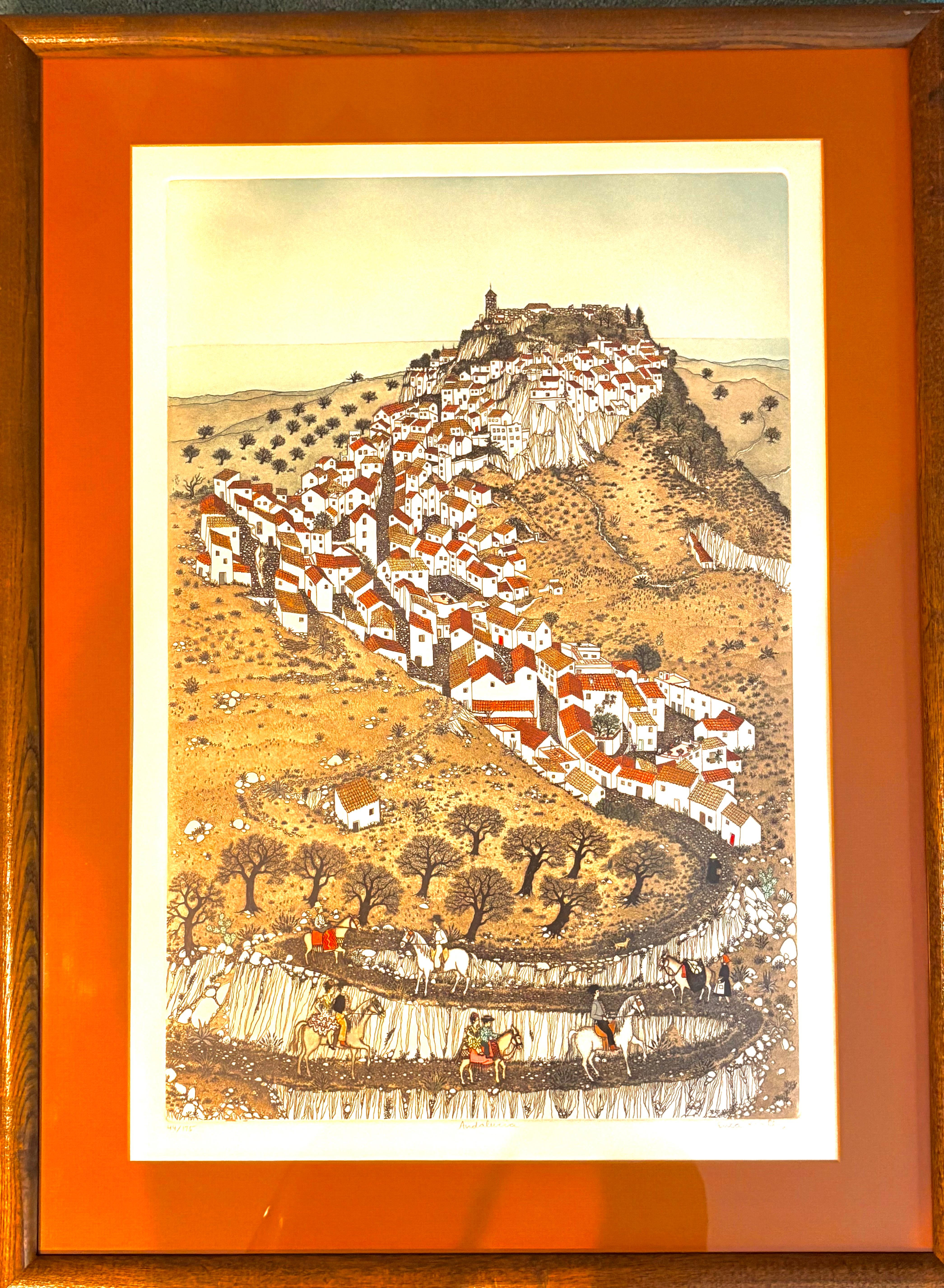 "Casares Andalusien, Spanien" – Print von Cuca Romley