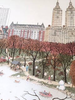 Etching - Central Park West, New York (hand-painted etching) - new - 2 left