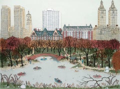 Etching - Central Park West, New York (hand-painted etching) - new - LAST ONE