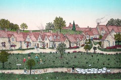 Radierung - Cotswolds, England - letzte 2 links