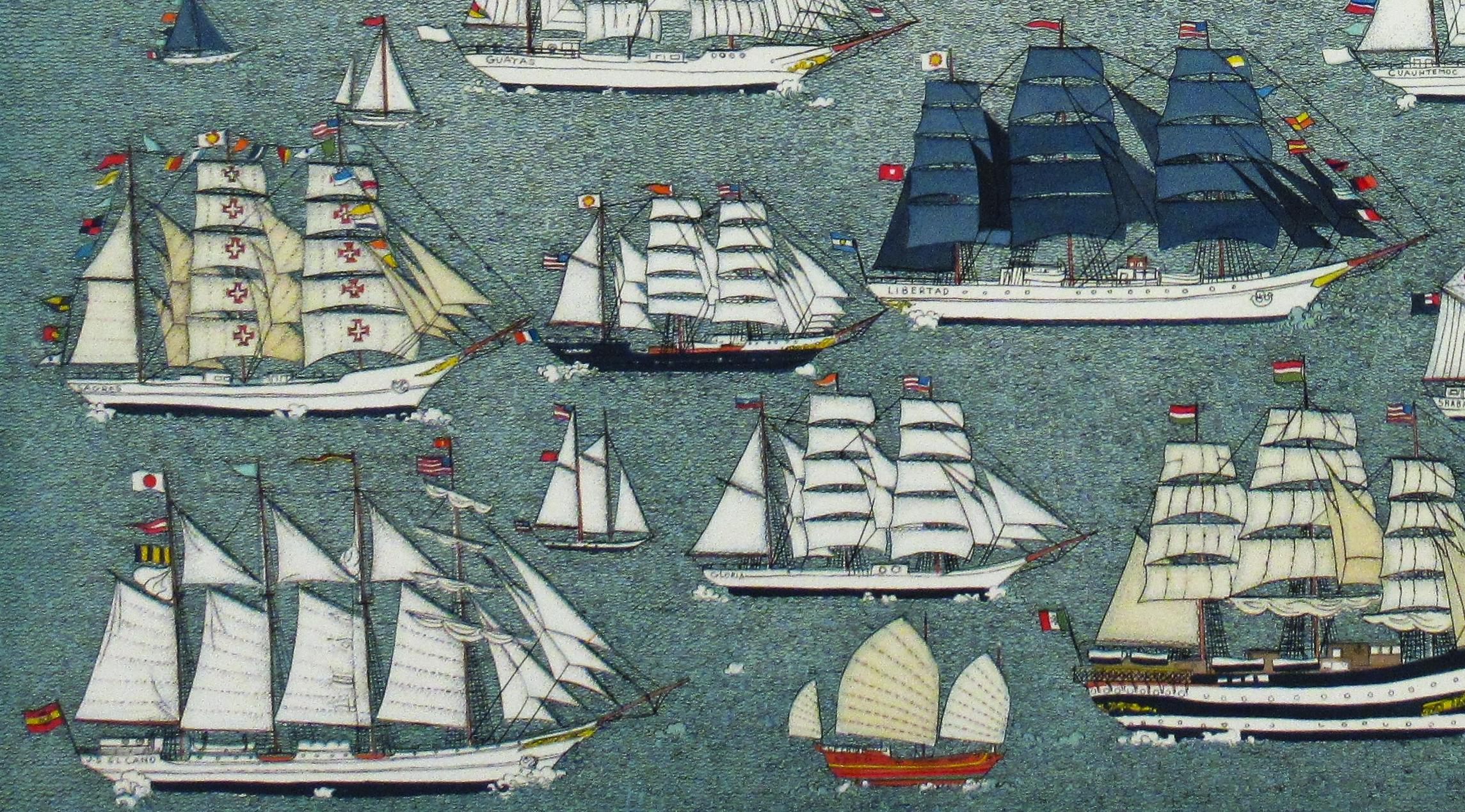 Operación Vela, Estatua de la Libertad - Print Gris de Cuca Romley