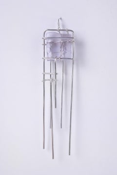 Cuchaviva 27 Earring in Bronze, Steel Wire & Glass by Syene Bernal Luna