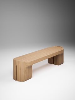 Cuddle Bench in Natural Oak Veneer by Pendhapa