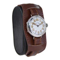 Cuervo & Sobrinos Sterling Silver Campaign Style by Concord Watch Co. circa 1915