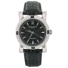 Cuervo Y Sobrinos Classic Driver A.2912 Men's Automatic Watch Diamond Bezel