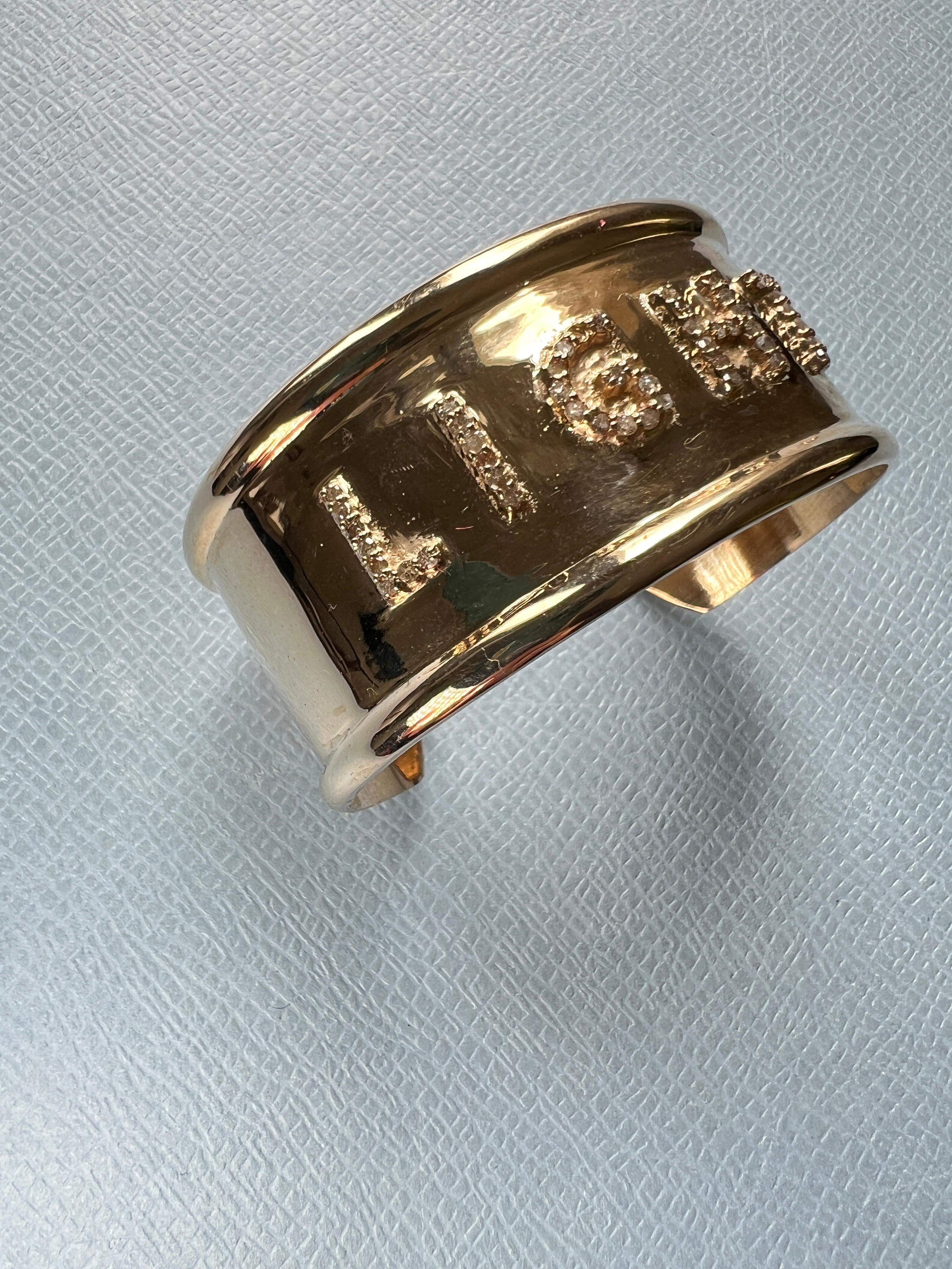 Vittoriano Bracciale Bangle Light White Diamond Cabalistico in vendita