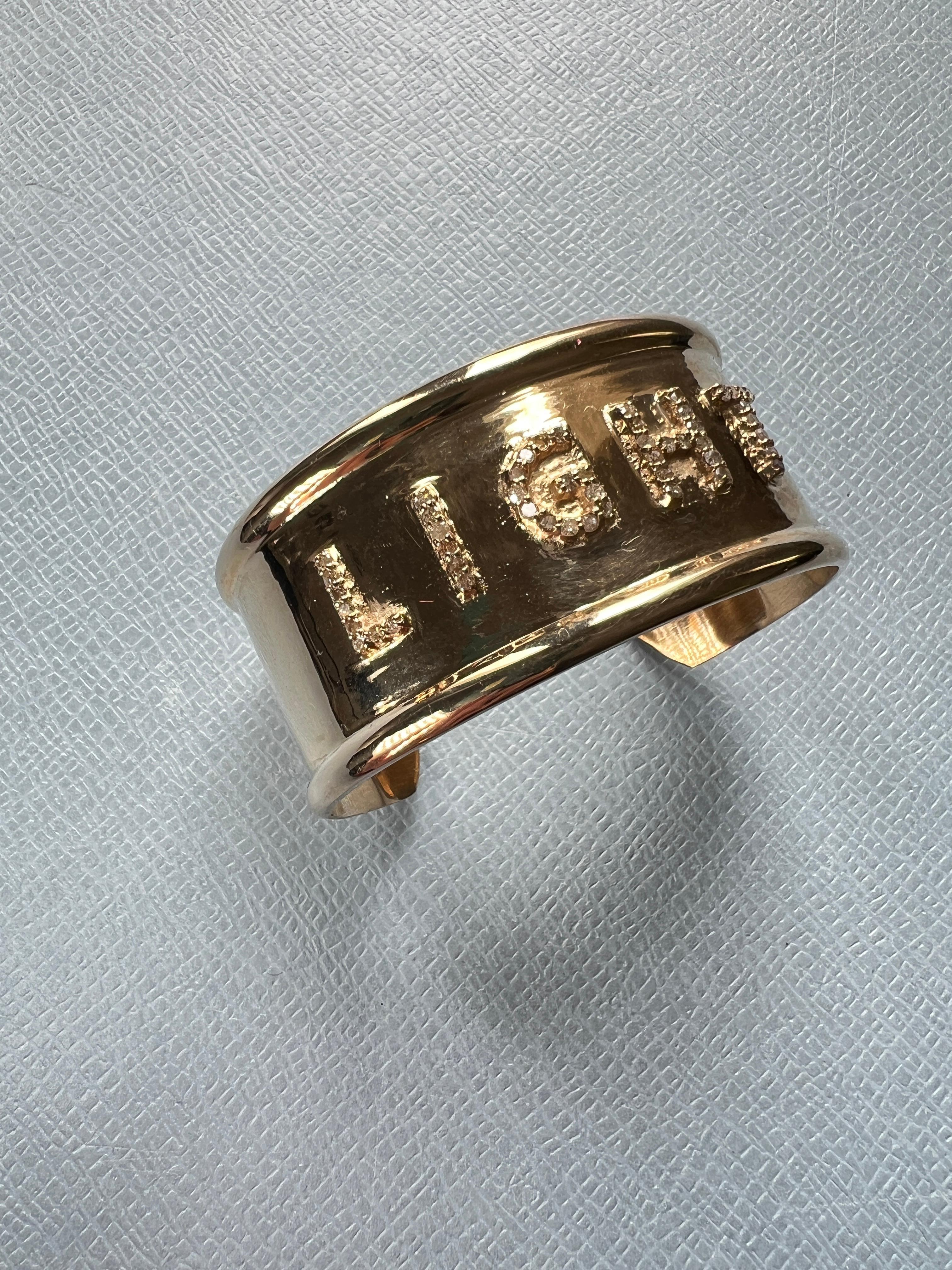 Donna Bracciale Bangle Light White Diamond Cabalistico in vendita