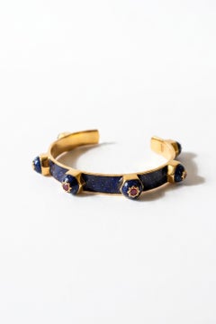Bracelet manchette Ruby, clou sculptural, étoile céleste, J Dauphin