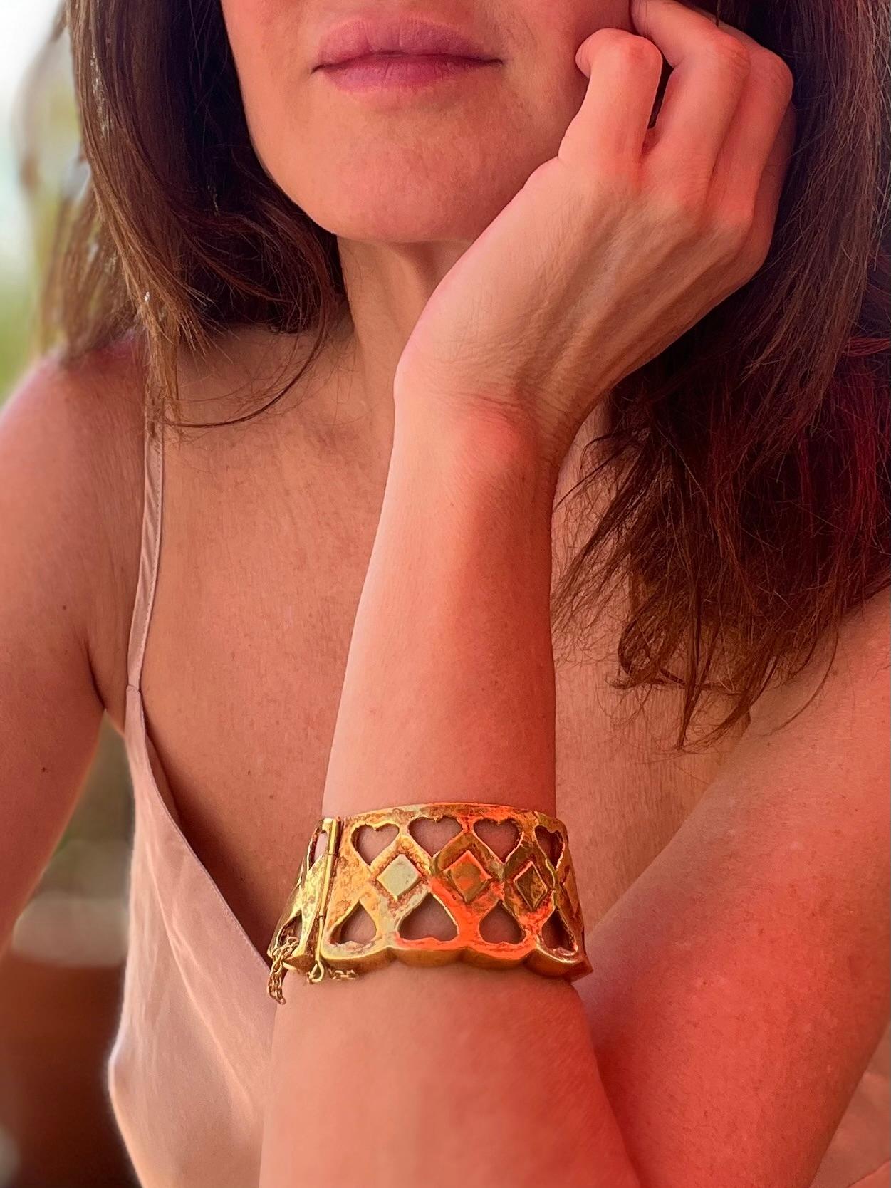 Bracelet manchette Line Vautrin Bon état - En vente à Paris, FR