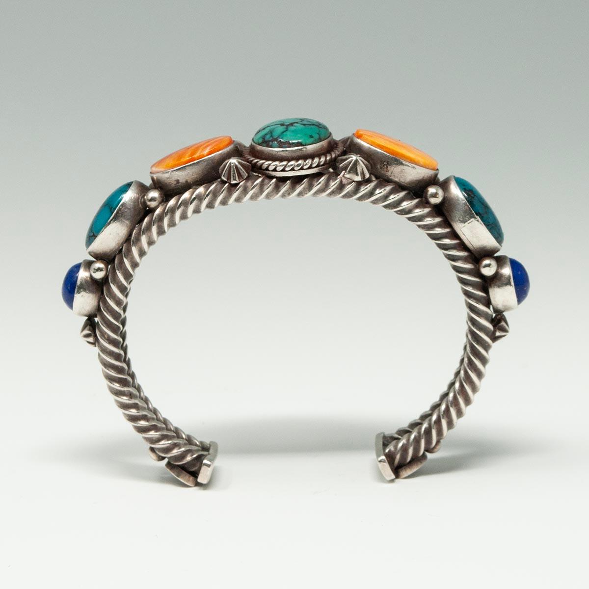 Femenino o masculino Pulsera brazalete del artista navajo Aaron Toadlena en venta