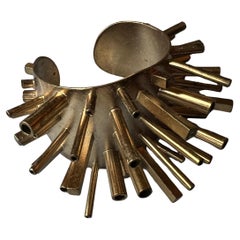 Cuff Bracelet Statement Piece Brutalist Gold