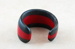 Bracciale in Wood e metacrilato rosso