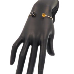 Brazalete Onyx Citrino Oro rosa de 9 quilates Hecho a mano en Italia