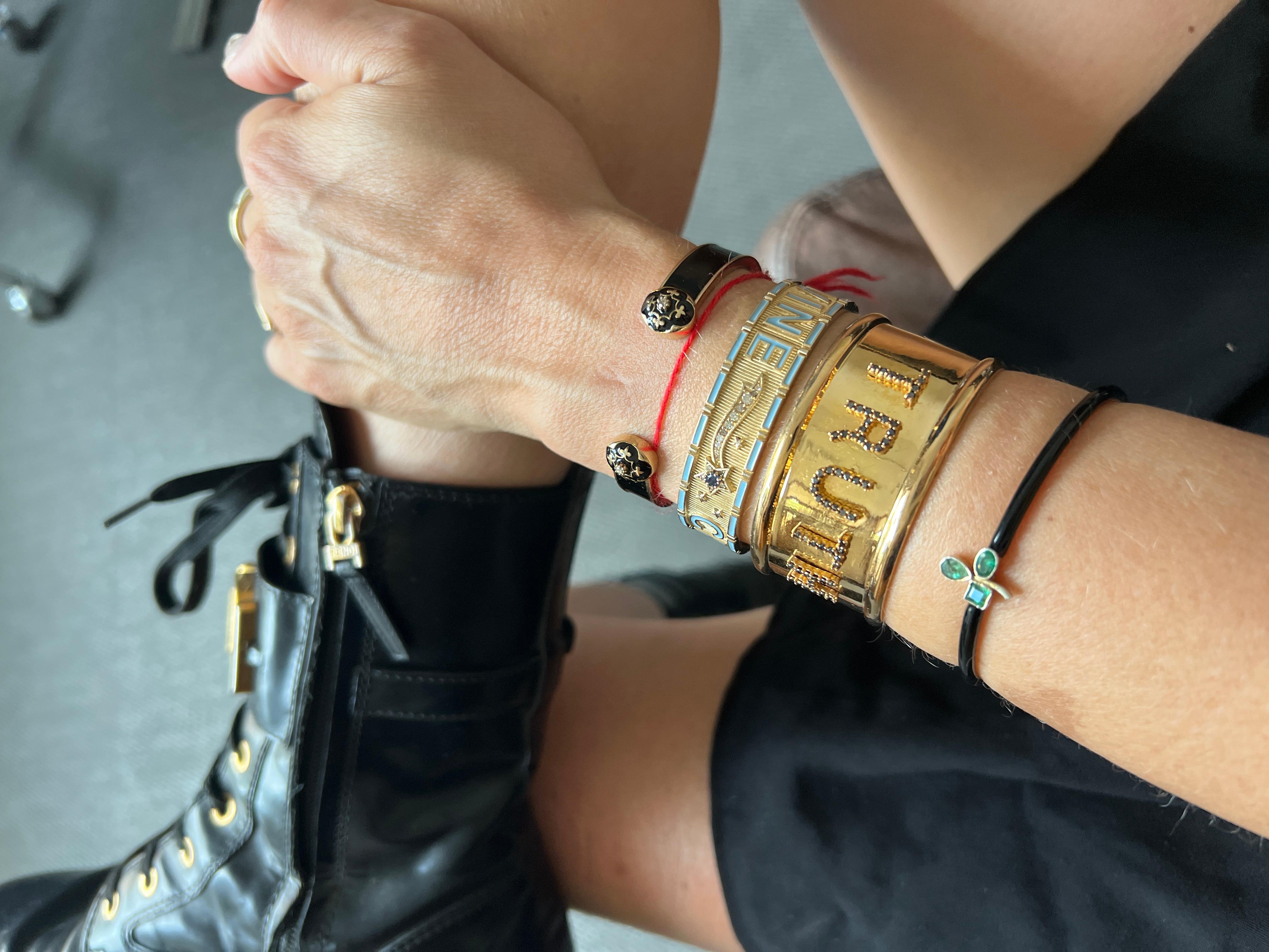 **Bracciale con diamanti neri 