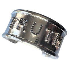 Bracciale Verità con diamanti neri in argento sterling